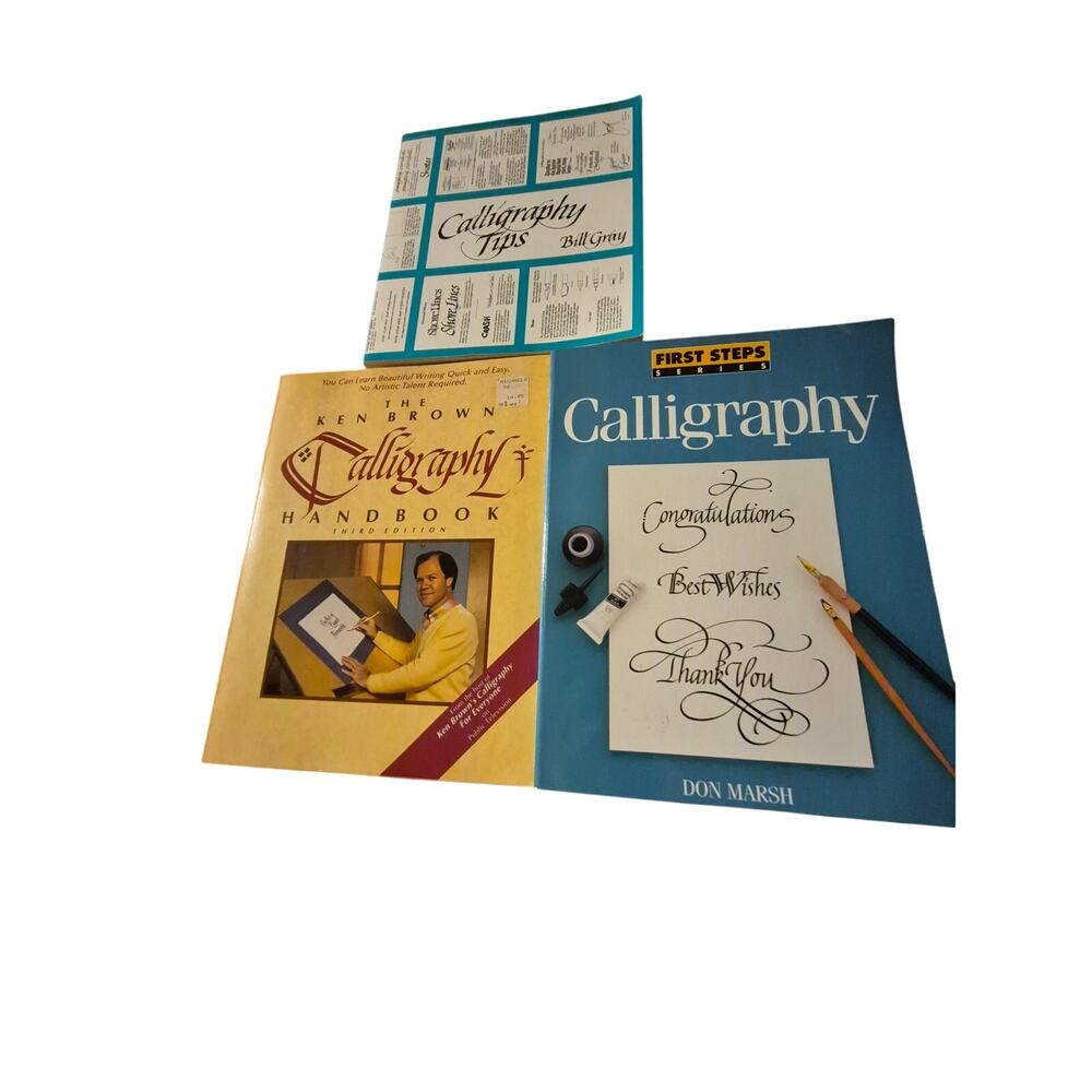 Vintage‎ Calligraphy Books Set of 3 Rare Writing Books Softcover Great Condition